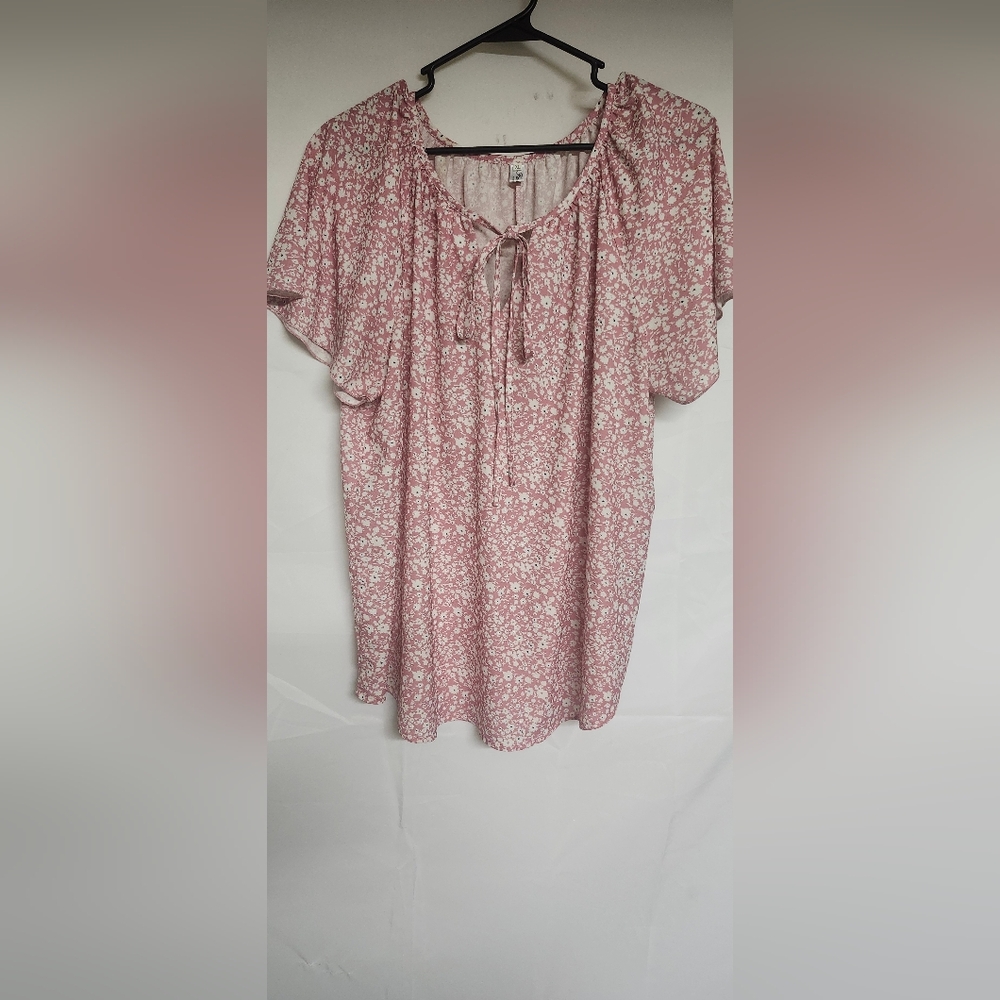 FA Pink Floral Blouse